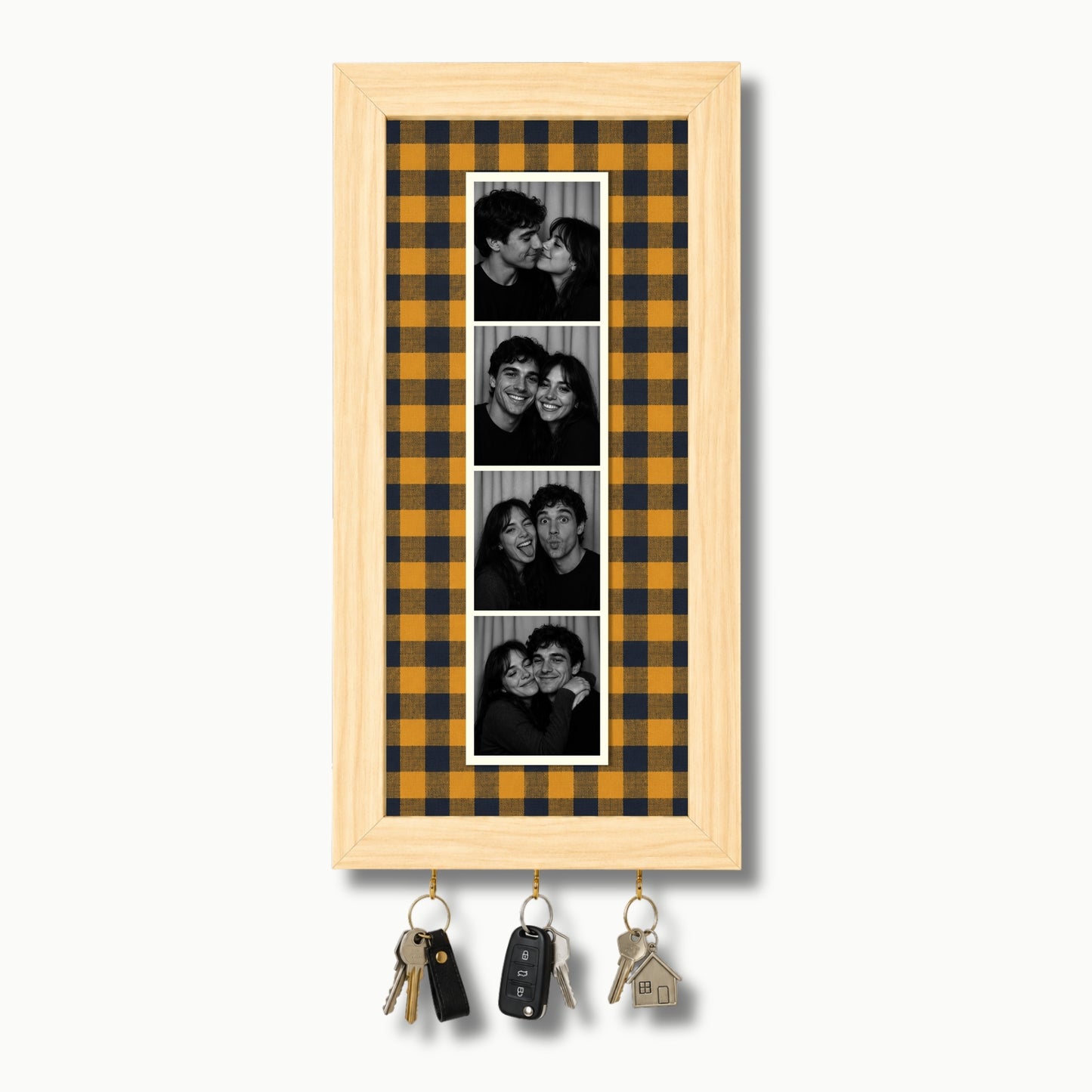 Kişiye Özel Photobooth Çerçeveli Anahtarlık - Mustard