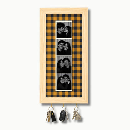 Kişiye Özel Photobooth Çerçeveli Anahtarlık - Mustard