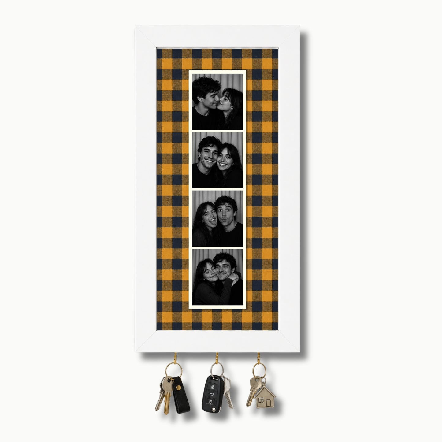 Kişiye Özel Photobooth Çerçeveli Anahtarlık - Mustard