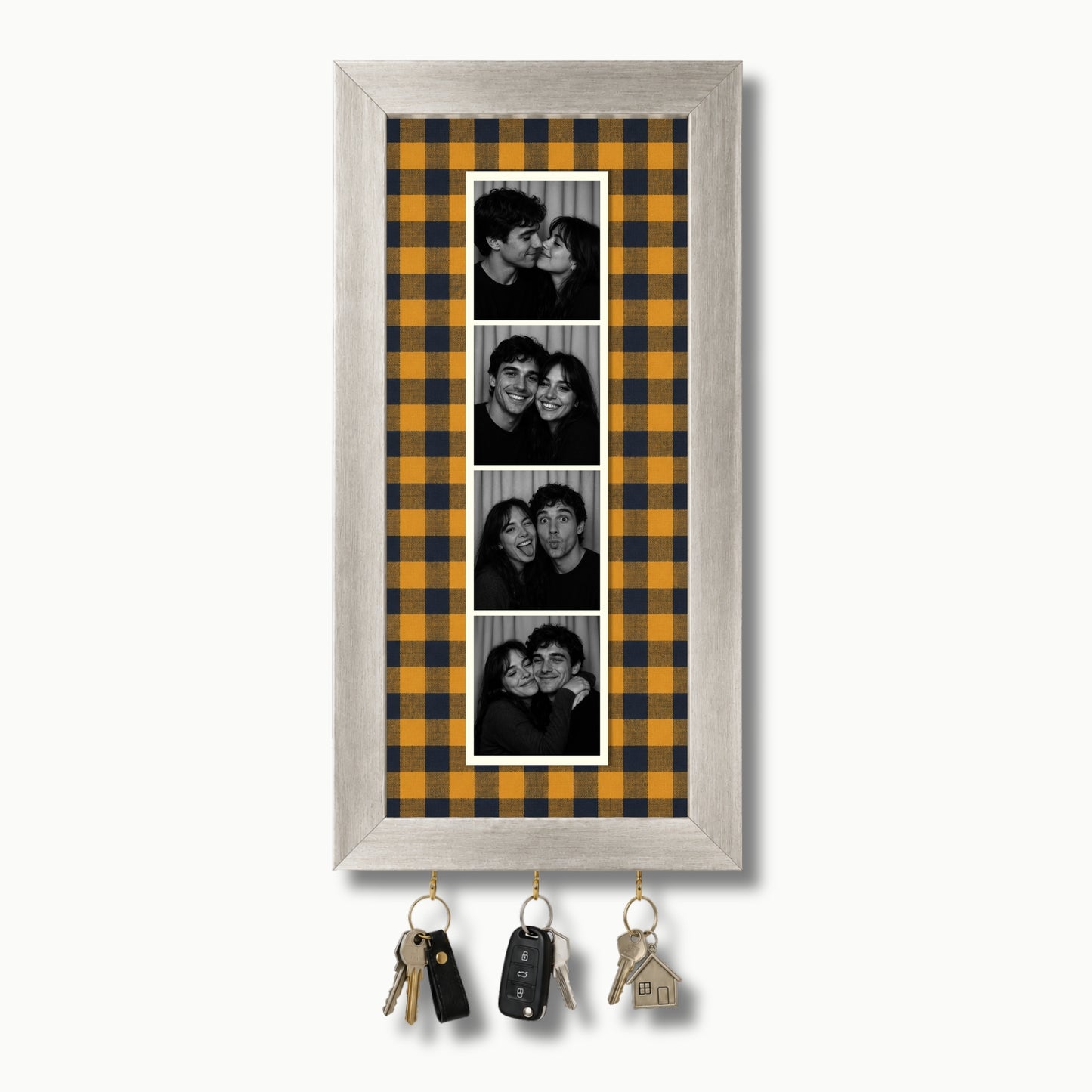 Kişiye Özel Photobooth Çerçeveli Anahtarlık - Mustard