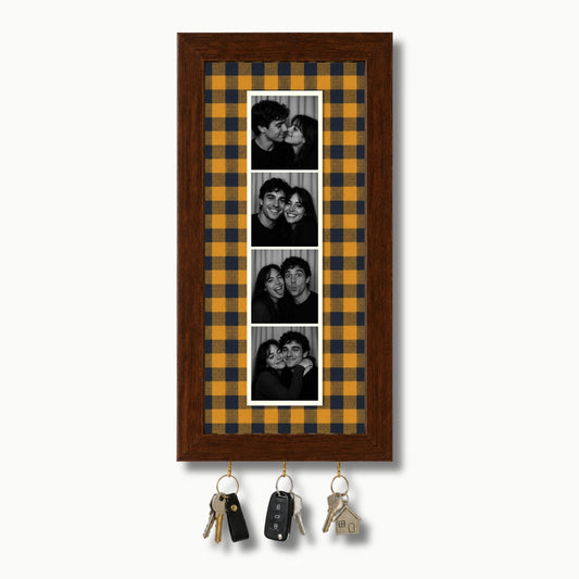 Kişiye Özel Photobooth Çerçeveli Anahtarlık - Mustard