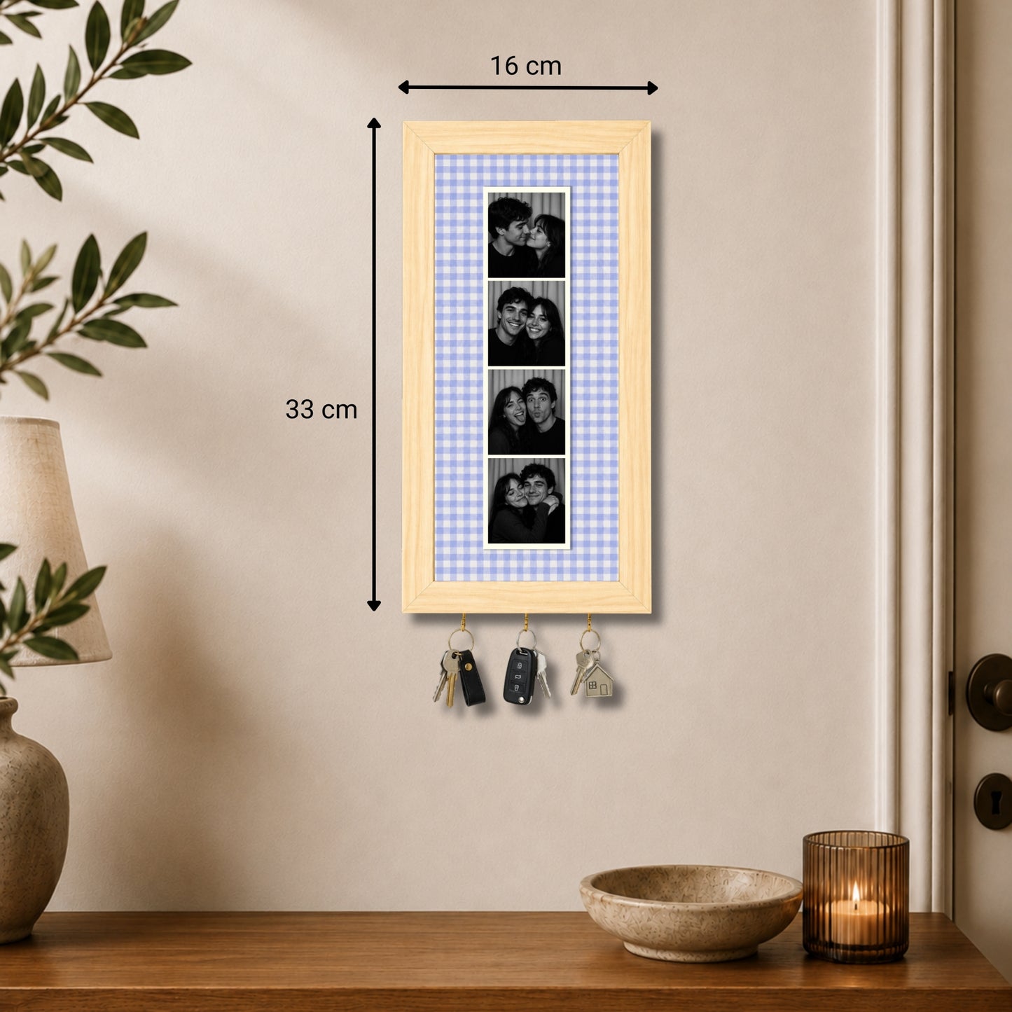 Kişiye Özel Photobooth Çerçeveli Anahtarlık - Lavender