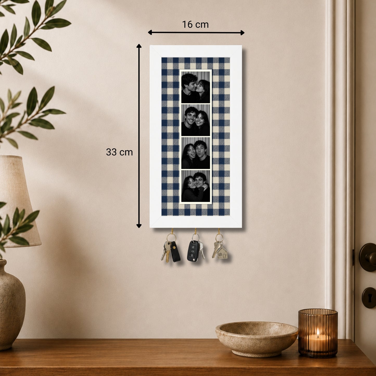 Kişiye Özel Photobooth Çerçeveli Anahtarlık - Navy