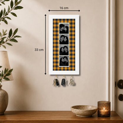 Kişiye Özel Photobooth Çerçeveli Anahtarlık - Mustard