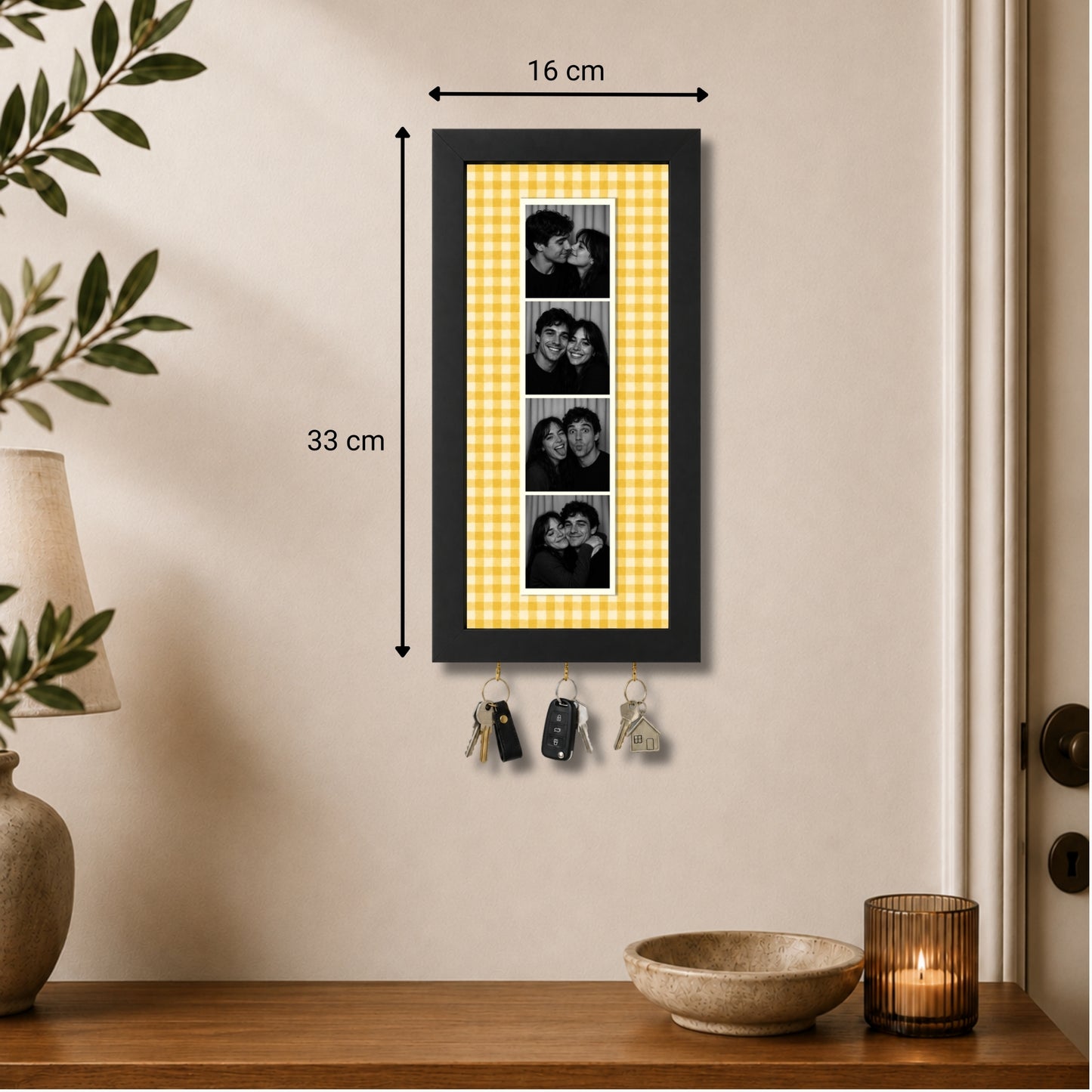 Kişiye Özel Photobooth Çerçeveli Anahtarlık - Lemon