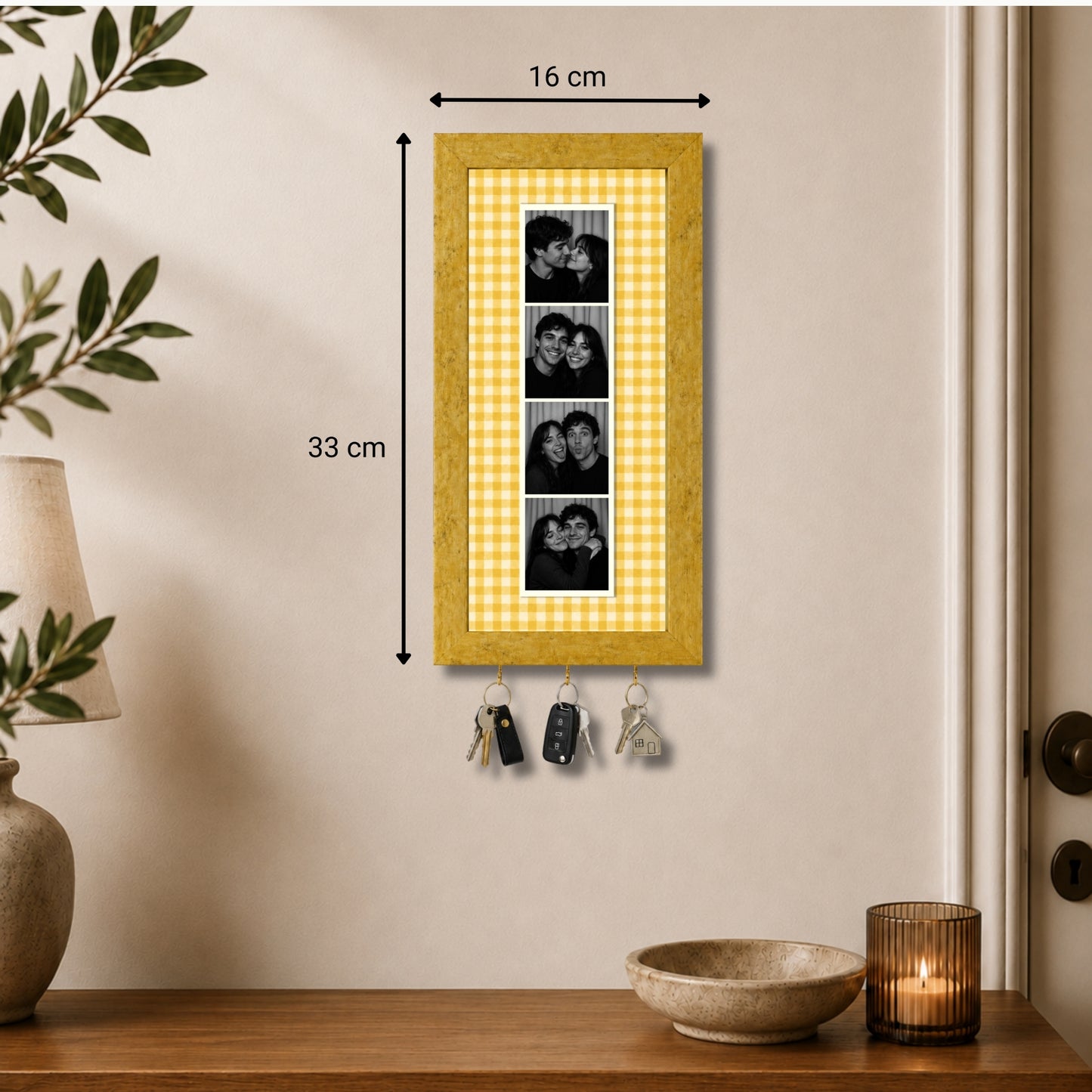 Kişiye Özel Photobooth Çerçeveli Anahtarlık - Lemon