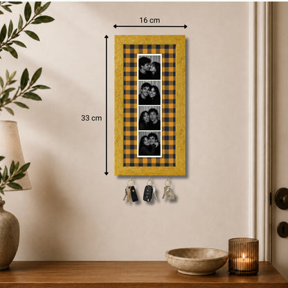 Kişiye Özel Photobooth Çerçeveli Anahtarlık - Mustard