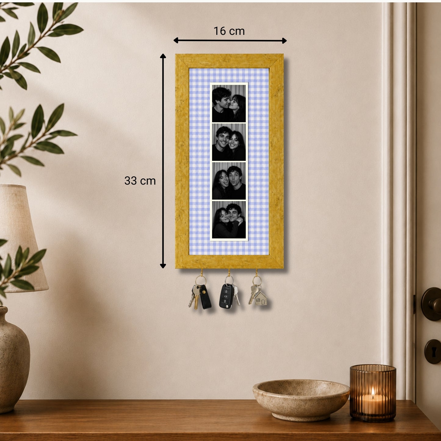 Kişiye Özel Photobooth Çerçeveli Anahtarlık - Lavender