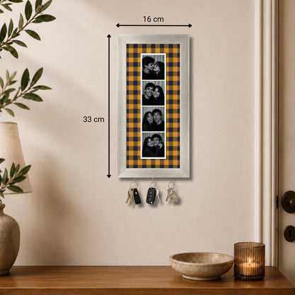 Kişiye Özel Photobooth Çerçeveli Anahtarlık - Mustard