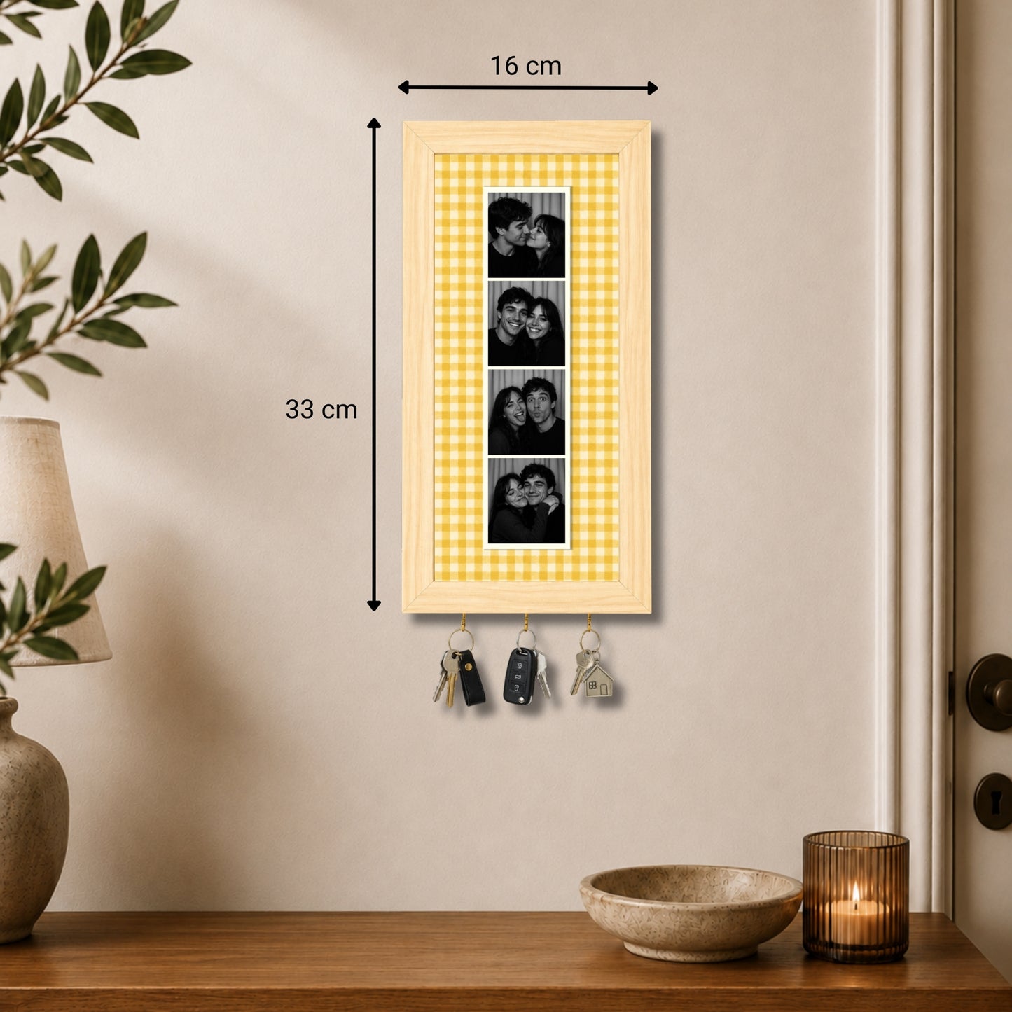 Kişiye Özel Photobooth Çerçeveli Anahtarlık - Lemon