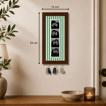 Kişiye Özel Photobooth Çerçeveli Anahtarlık - Sage