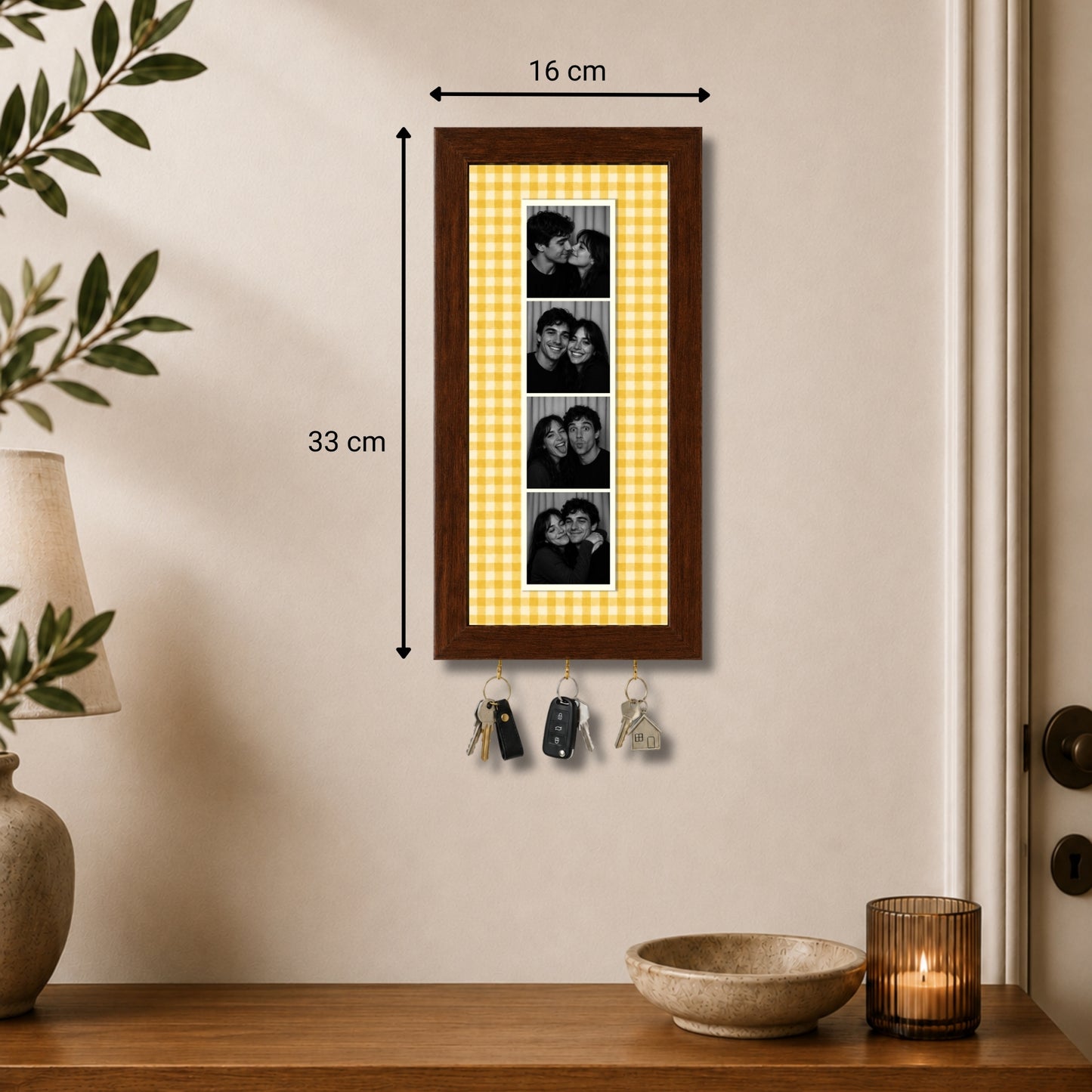Kişiye Özel Photobooth Çerçeveli Anahtarlık - Lemon