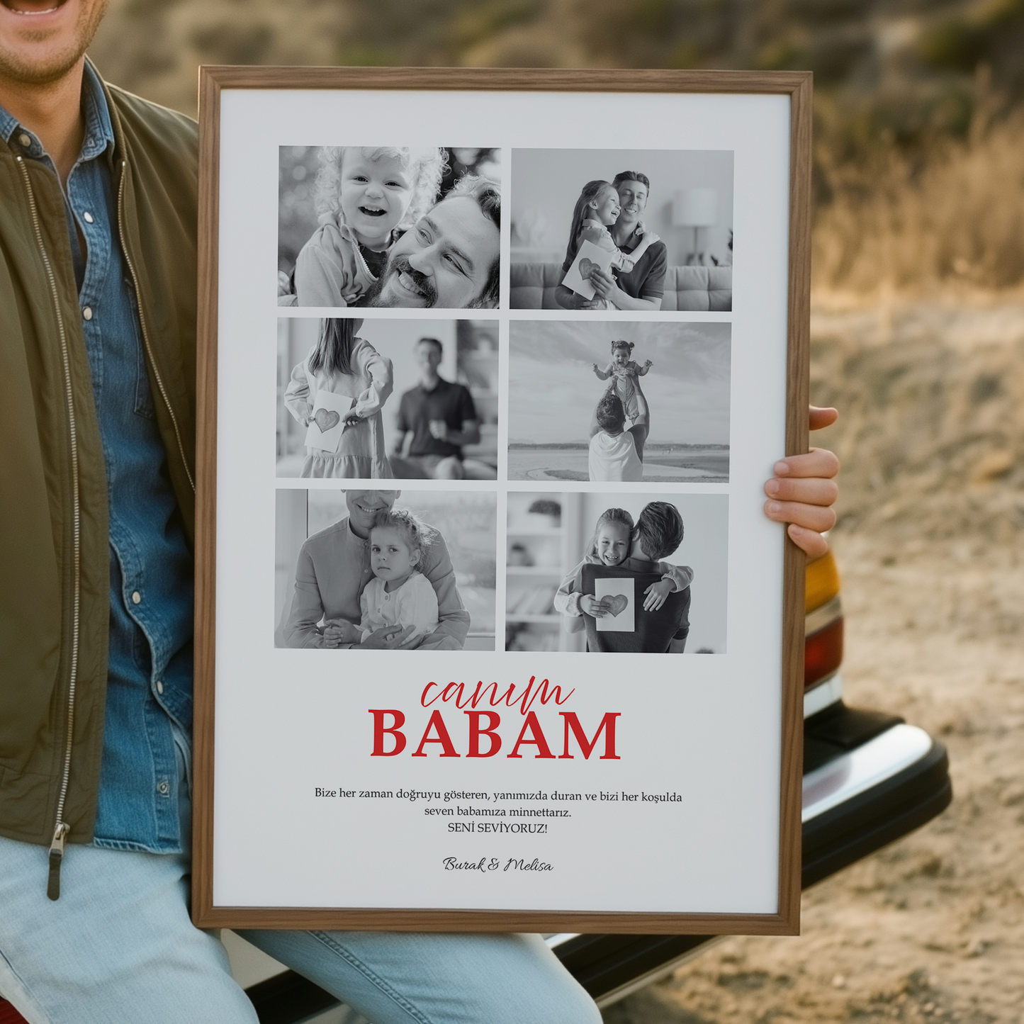 Canım Babam Kolaj Kişiye Özel Tablo