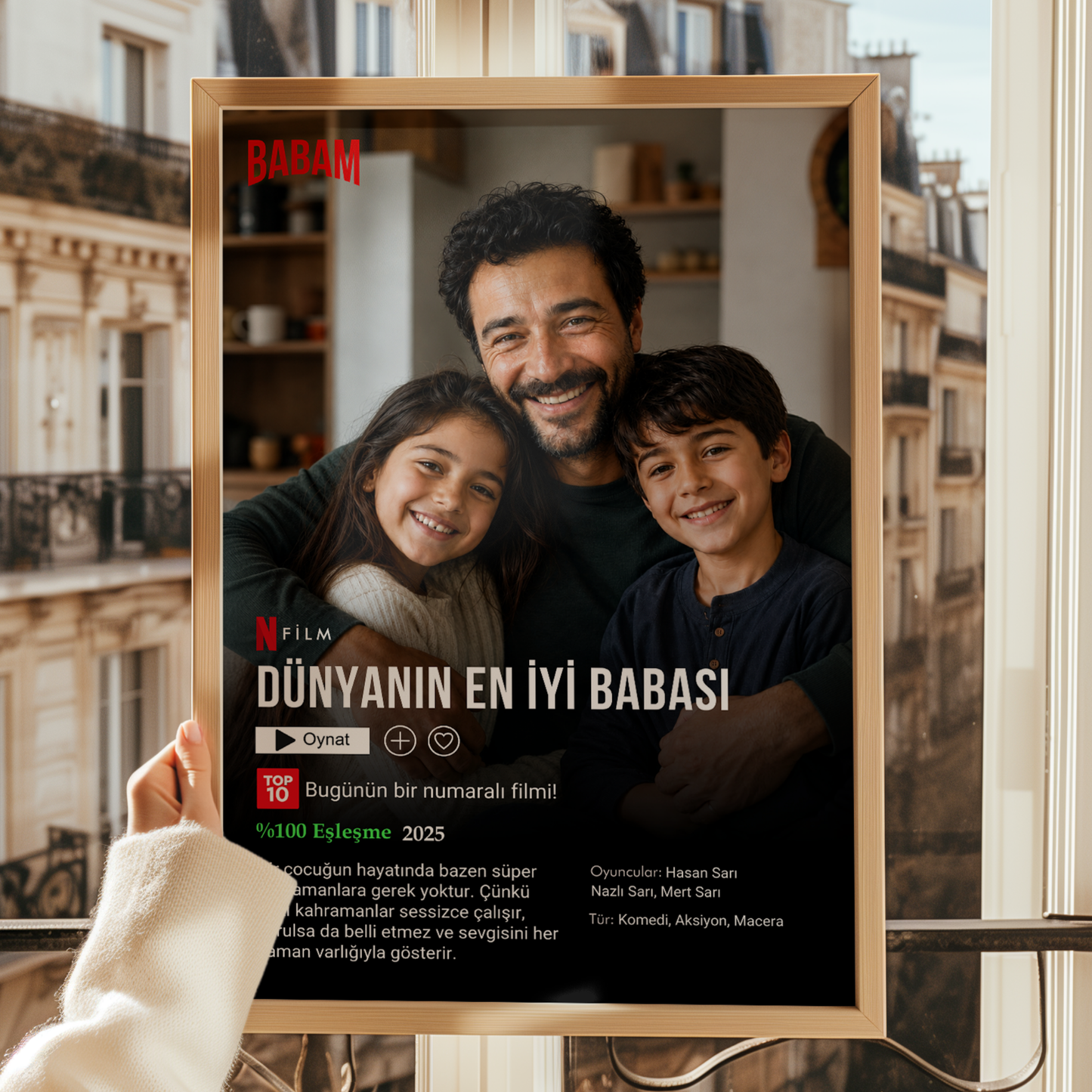 Dünyanın En İyi Babası NETFLIX Film Afişi Kişiye Özel Tablo