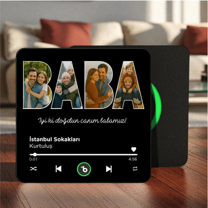 BABA Kolajlı BeatsMagnet Kişiye Özel Müzikli Magnet V4.0