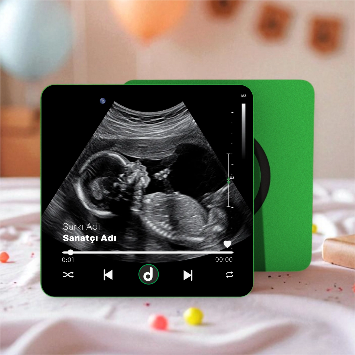 Ultrason Fotoğraflı DizzyMagnet Kişiye Özel Ses ve Müzikli Magnet V4.0