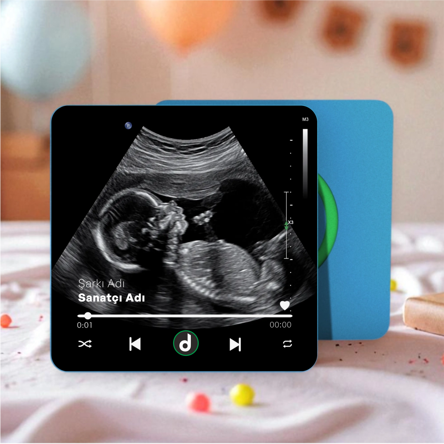 Ultrason Fotoğraflı DizzyMagnet Kişiye Özel Ses ve Müzikli Magnet V4.0