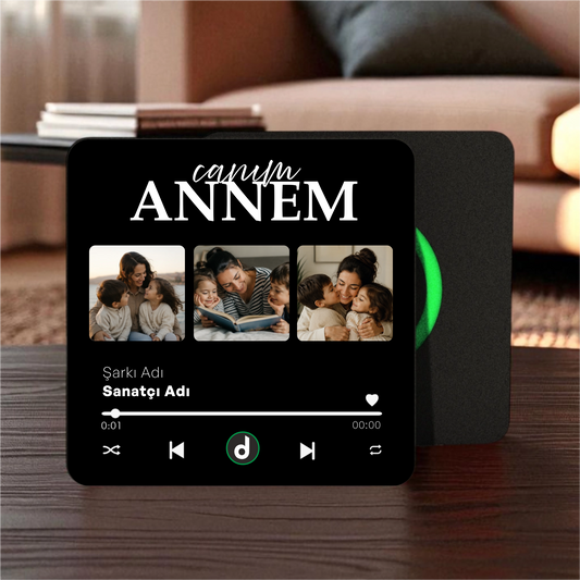 Canım ANNEM Kolajlı DizzyMagnet Kişiye Özel Müzikli Magnet V4.0