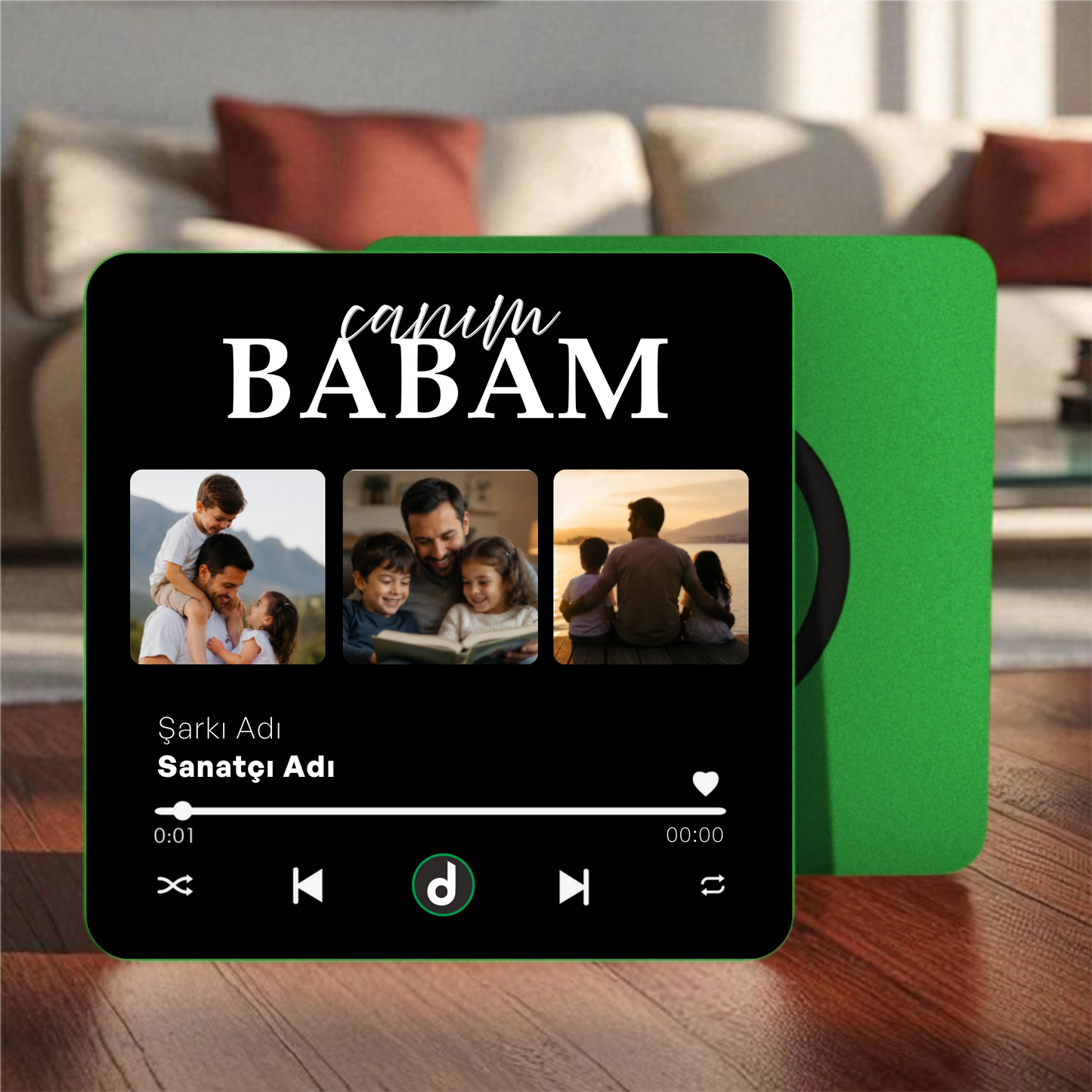 Canım BABAM Kolajlı DizzyMagnet Kişiye Özel Müzikli Magnet V4.0