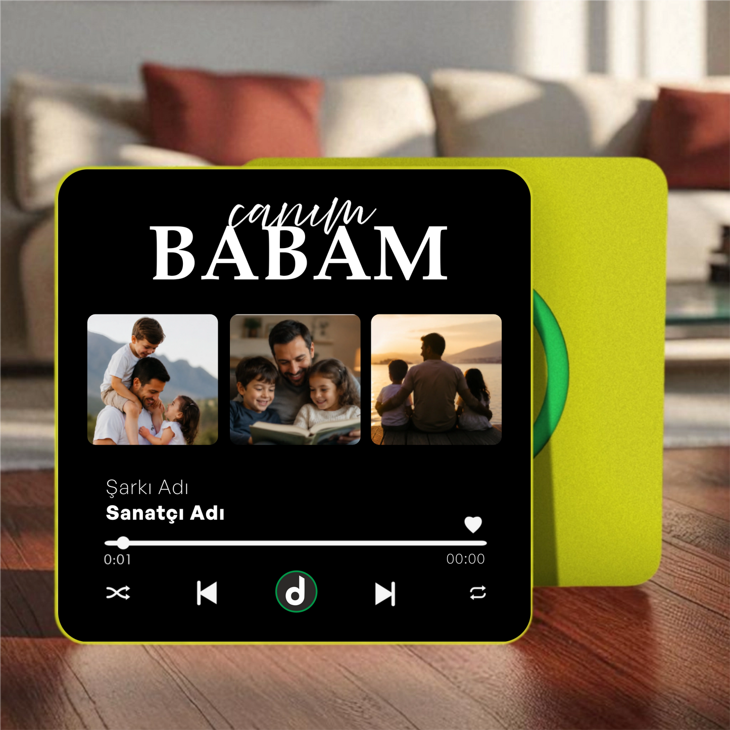Canım BABAM Kolajlı DizzyMagnet Kişiye Özel Müzikli Magnet V4.0