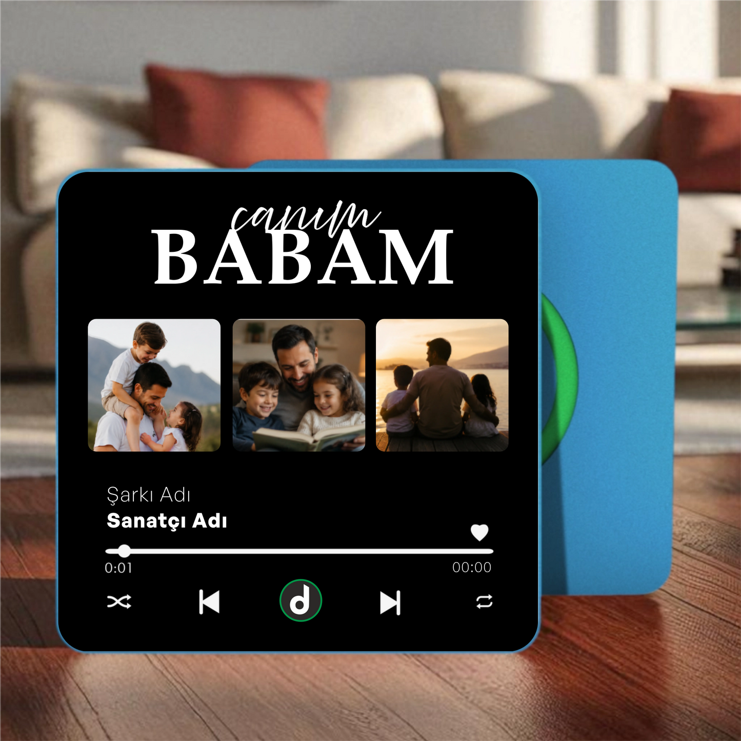Canım BABAM Kolajlı DizzyMagnet Kişiye Özel Müzikli Magnet V4.0