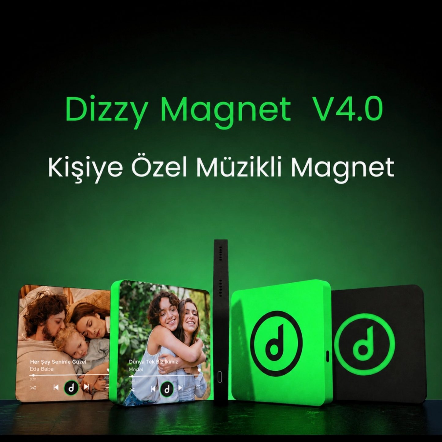 Ultrason Fotoğraflı DizzyMagnet Kişiye Özel Ses ve Müzikli Magnet V4.0
