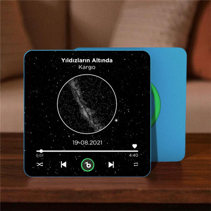 Gökyüzü Haritası BeatsMagnet Kişiye Özel Müzikli Magnet V4.0