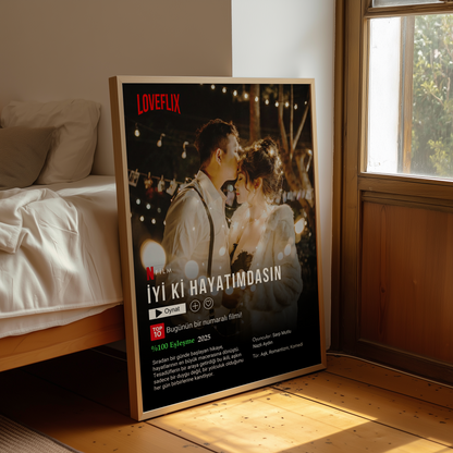 NETFLIX Film Afişi Kişiye Özel Tablo