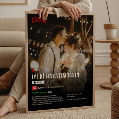 NETFLIX Film Afişi Kişiye Özel Tablo