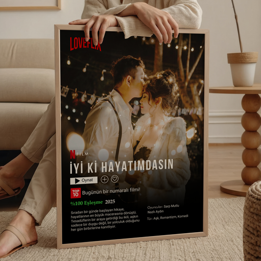 NETFLIX Film Afişi Kişiye Özel Tablo