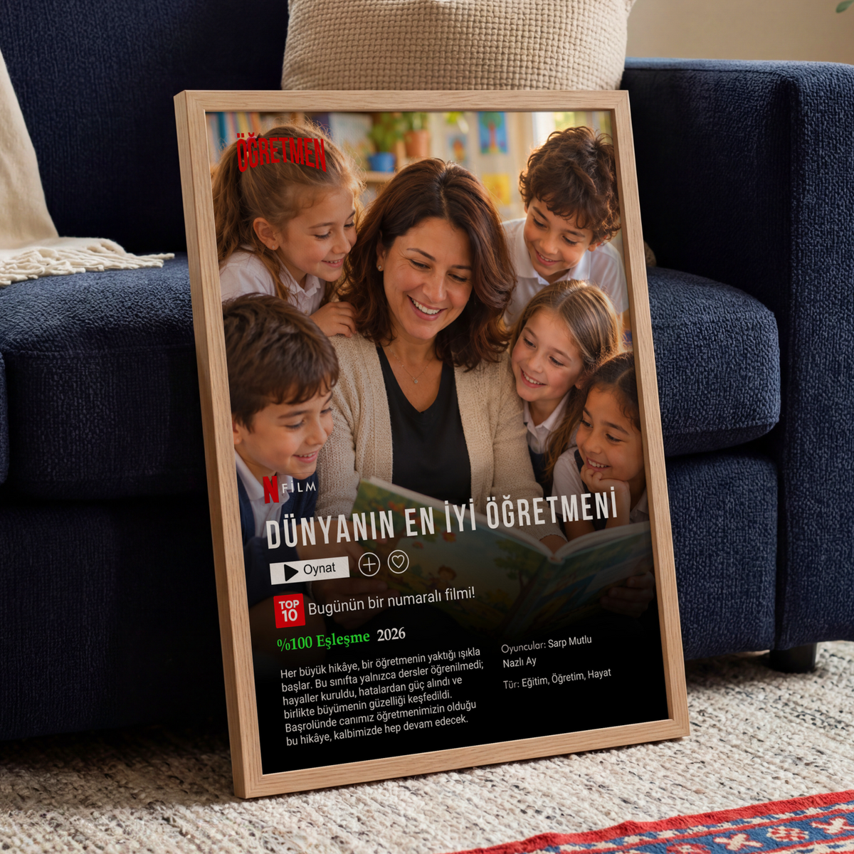 Dünyanın En İyi Öğretmeni Film Afişi Kişiye Özel Tablo