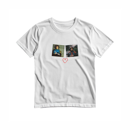 Kişiye Özel POLAKART Baskılı Beyaz Basic Unisex Tişört