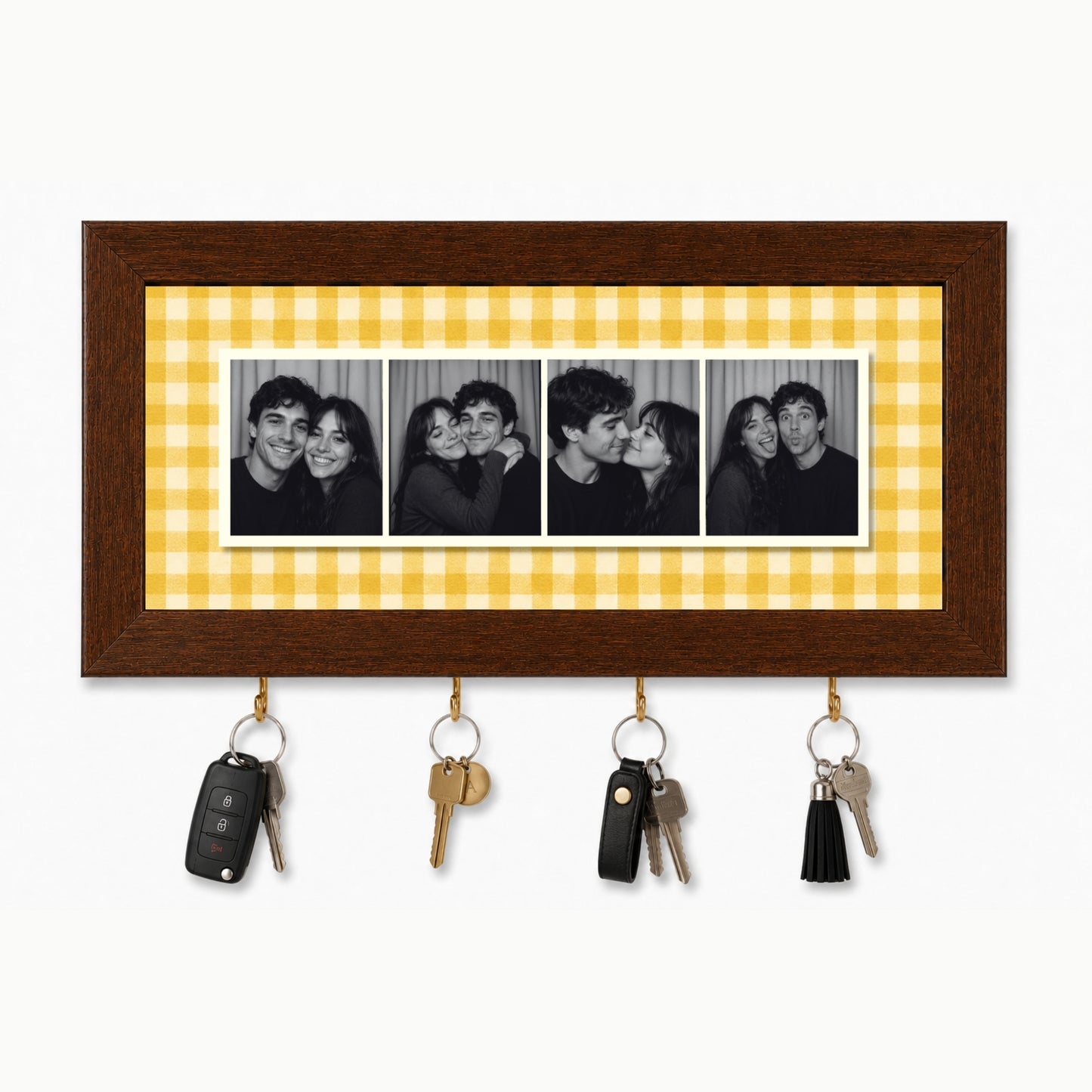 Kişiye Özel Photobooth Yatay Çerçeveli Anahtarlık - Lemon