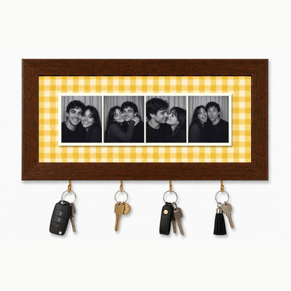 Kişiye Özel Photobooth Yatay Çerçeveli Anahtarlık - Lemon