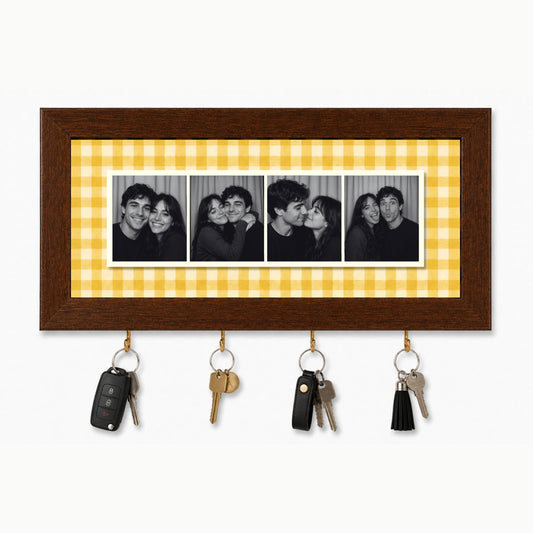 Kişiye Özel Photobooth Yatay Çerçeveli Anahtarlık - Lemon