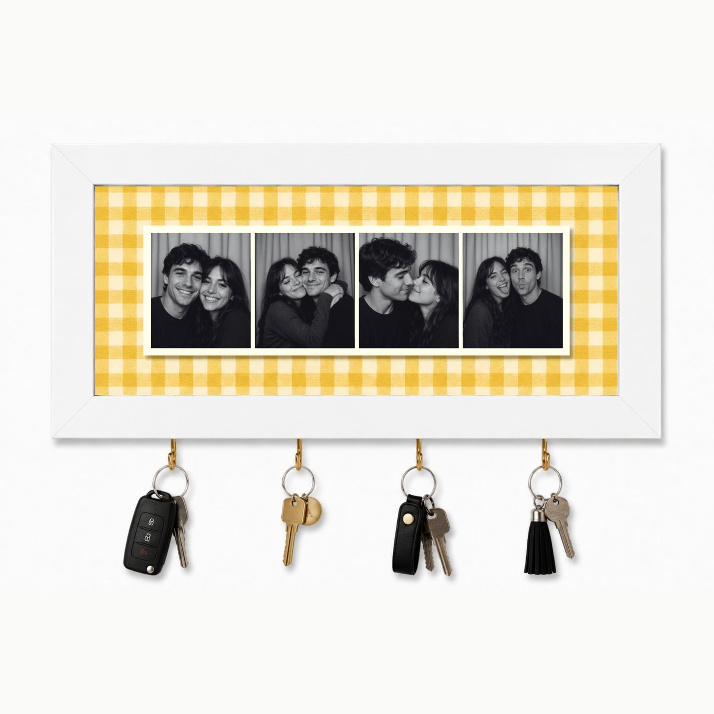 Kişiye Özel Photobooth Yatay Çerçeveli Anahtarlık - Lemon