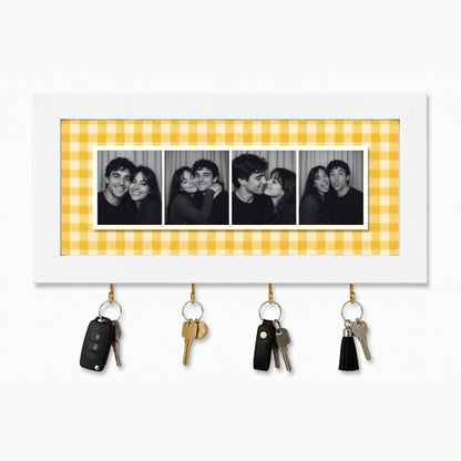 Kişiye Özel Photobooth Yatay Çerçeveli Anahtarlık - Lemon