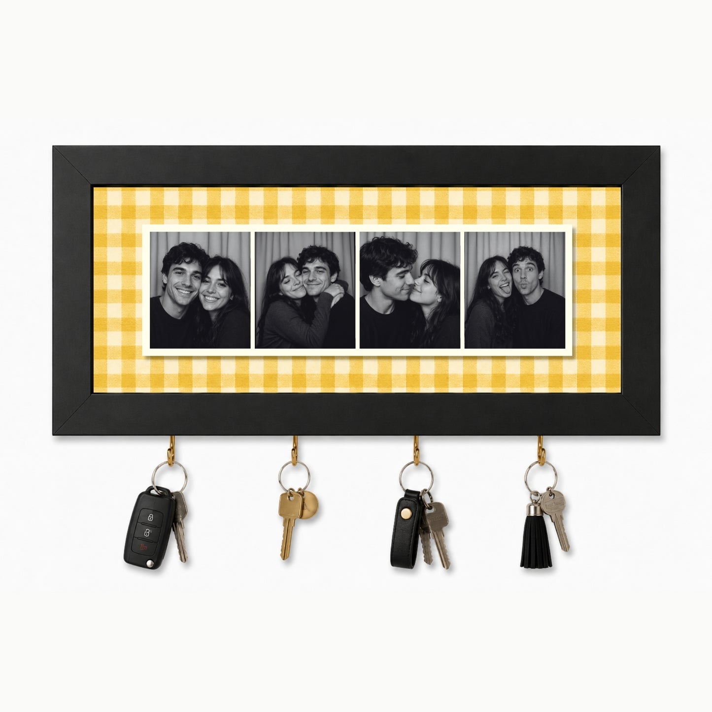 Kişiye Özel Photobooth Yatay Çerçeveli Anahtarlık - Lemon