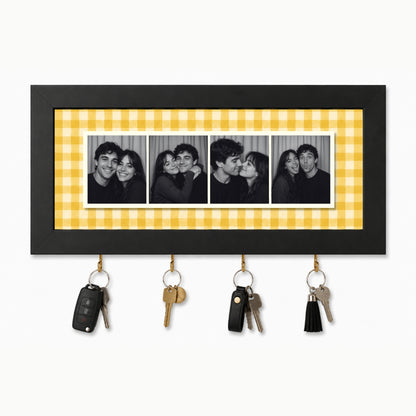 Kişiye Özel Photobooth Yatay Çerçeveli Anahtarlık - Lemon
