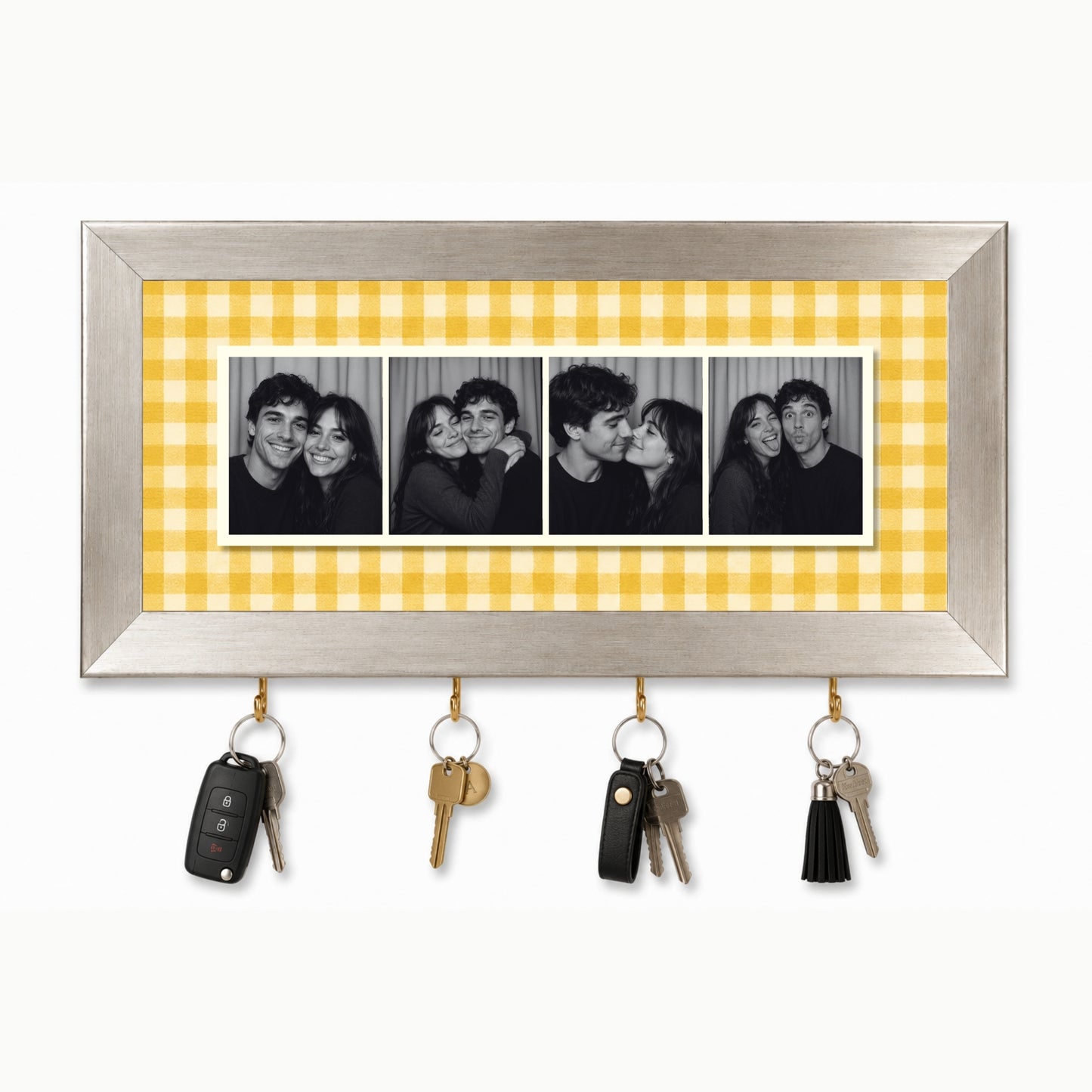 Kişiye Özel Photobooth Yatay Çerçeveli Anahtarlık - Lemon