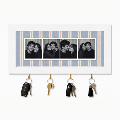 Kişiye Özel Photobooth Yatay Çerçeveli Anahtarlık - Blueberry
