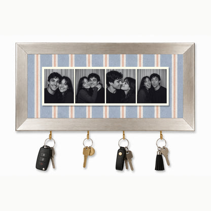 Kişiye Özel Photobooth Yatay Çerçeveli Anahtarlık - Blueberry