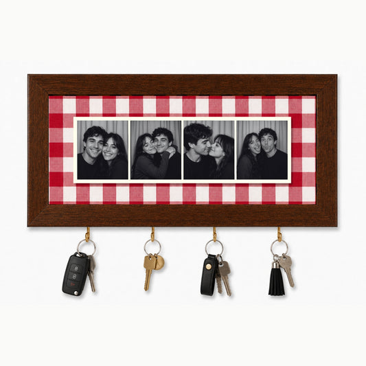 Kişiye Özel Photobooth Yatay Çerçeveli Anahtarlık - Cherry