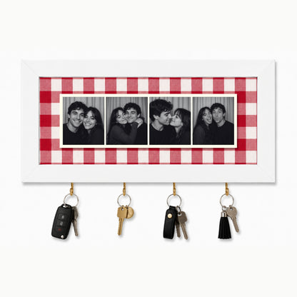 Kişiye Özel Photobooth Yatay Çerçeveli Anahtarlık - Cherry