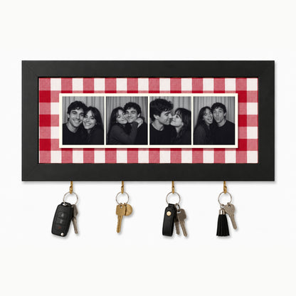 Kişiye Özel Photobooth Yatay Çerçeveli Anahtarlık - Cherry