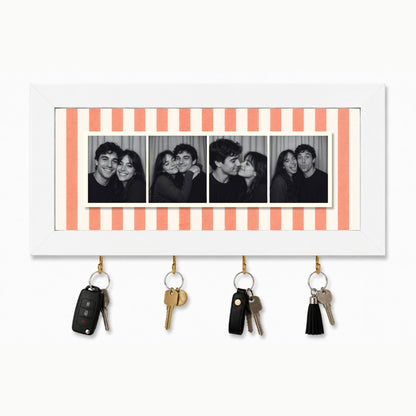 Kişiye Özel Photobooth Yatay Çerçeveli Anahtarlık - Coral