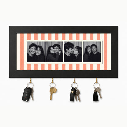 Kişiye Özel Photobooth Yatay Çerçeveli Anahtarlık - Coral