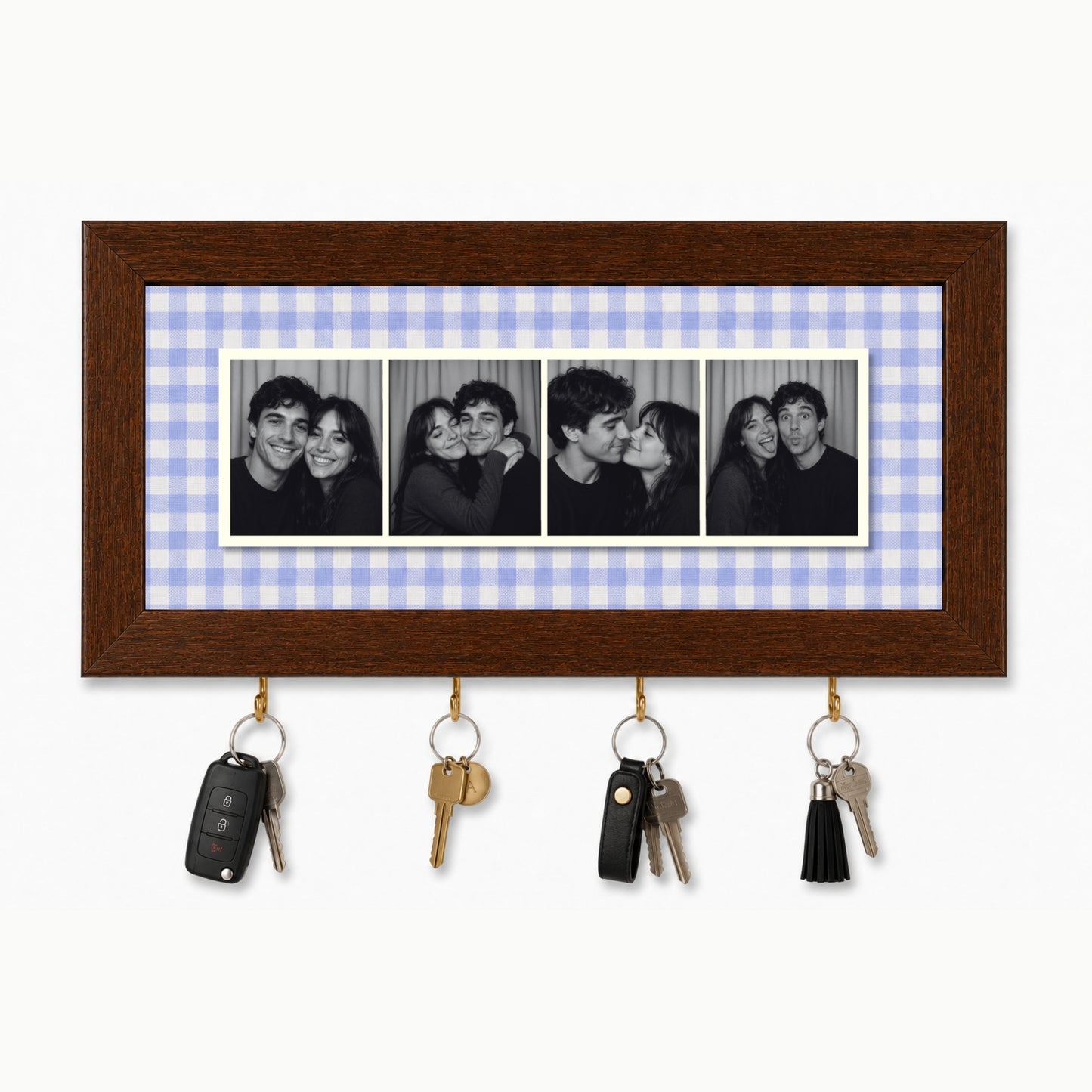 Kişiye Özel Photobooth Yatay Çerçeveli Anahtarlık - Lavender