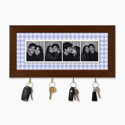 Kişiye Özel Photobooth Yatay Çerçeveli Anahtarlık - Lavender