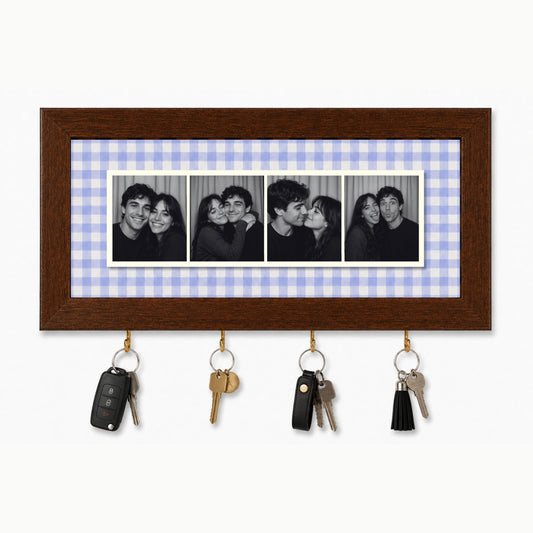 Kişiye Özel Photobooth Yatay Çerçeveli Anahtarlık - Lavender
